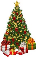 albero di Natale con doni