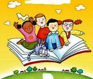 bambini che volano su un libro